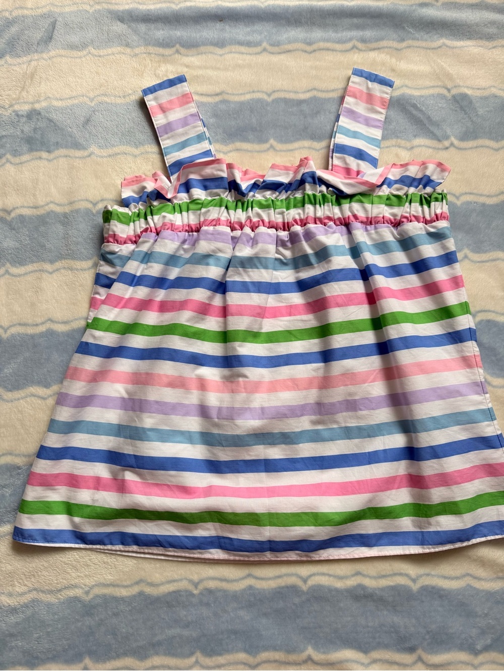 The Beaufort Bonnet Company Pastel Multicolor Striped Tank Top
